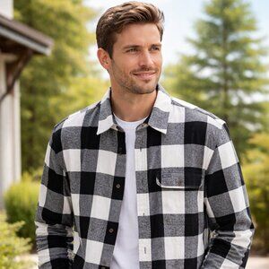 Smith's Workwear Men's 3XB Flannel Shirt 19.5 x 39 Heavyweight Cotton Fabric NWT